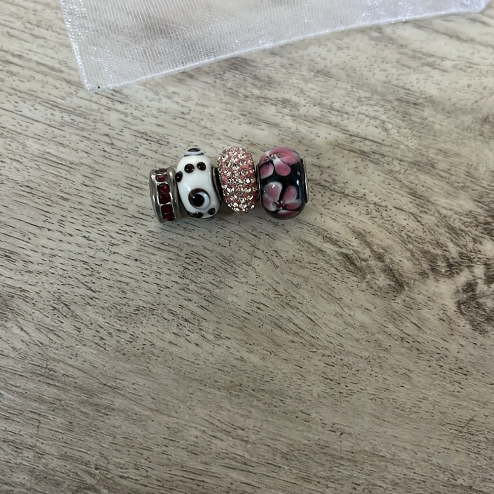 Set of Four Bead Charms Pandora-style charms - Picture 3 of 4